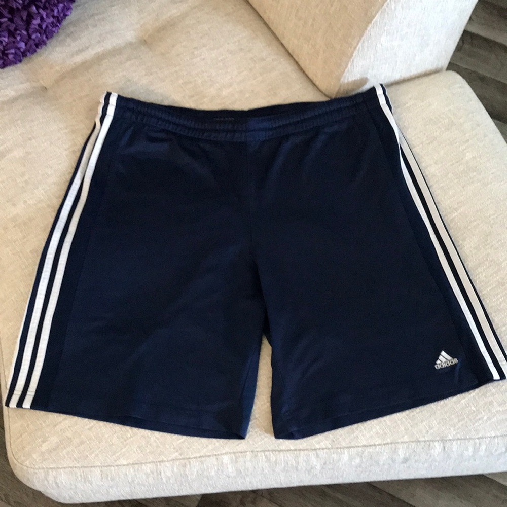 Adidas Navy Blue Athletic Shorts